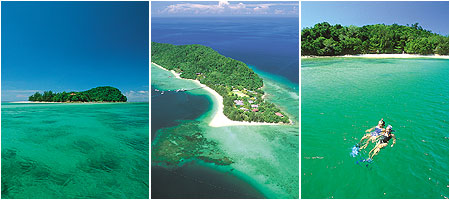 sabah, borneo ferry service to Tunku abdul rahman park